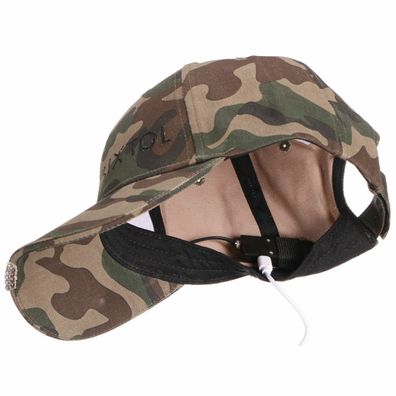 Sixtol Šiltovka s LED svetlom B-CAP 25lm, USB, uni, maskáčová