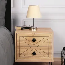 Hanah Home Nočný stolík Luna borovica