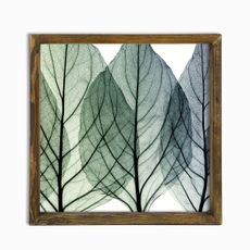 Wallity Nástenný obraz Flake 34x34 cm zelený
