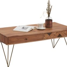 Ambia Home KONFERENČNÝ STOLÍK, farba akácie, bronzová, drevo, kov, kompozitné drevo, 115/60/45 cm
