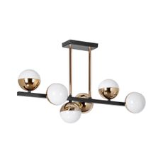 LED Luster na tyči 6xLED/7W/230V zlatá/čierna