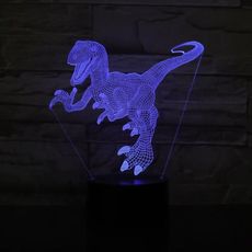 3Dmix 3DL-WD005 - 3D LED nočná lampa - Velociraptor (Wood)