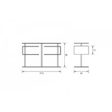 Radius design cologne Stolík RADIUS DESIGN (X-CENTRIC TABLE 2 black 570E) čierny