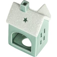 Retlux - Porcelánový domček na sviečku 11,1 cm mintová