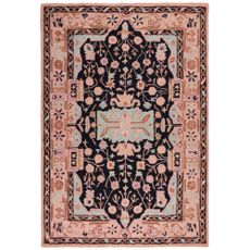 Flair Rugs koberce Kusový koberec Wool Loop Blossom Pink/Black - 120x170 cm