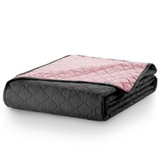 Obojstranný prehoz na posteľ DecoKing Axel ružový/uhľový, velikost 170x210