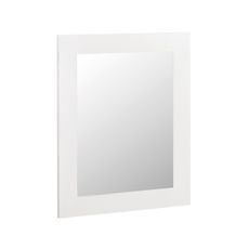 Estila Klasické nástenné obdĺžnikové zrkadlo Blanc v bielom prevedení z masívneho dreva mindi 110cm