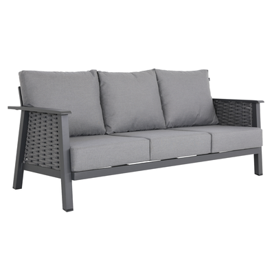 Záhradný 4-dielny set, sivá, aluminium, BABAK