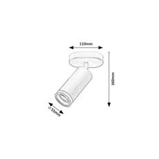 Rabalux 73033 - Bodové svietidlo SENOBIA 1xGU10/35W/230V