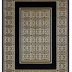 Dywany Łuszczów Kusový koberec Gloss 6776 86 greek black/gold - 180x270 cm