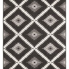 NORTHRUGS - Hanse Home koberce Kusový koberec Twin Supreme 103429 Malibu black creme – na von aj na doma - 120x170 cm