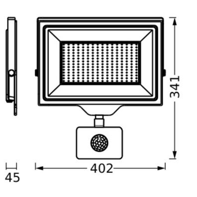 Ledvance - LED Vonkajší reflektor so senzorom FLOODLIGHT LED/200W/230V IP65