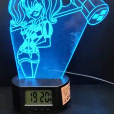 3Dmix 3DL-WD038 – 3D LED nočná lampa - Harley Quinn (Wood)