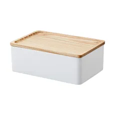 Biely úložný box s vekom 18.5x12.5x7 cm Rin – YAMAZAKI