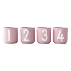 Porcelánové svietniky v súprave 4 ks Mini - Design Letters