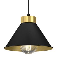 Luster na lanku DEMET 3xE27/60W/230V čierna/zlatá