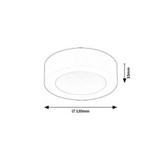Rabalux 71192 - LED Stropné svietidlo SHAUN LED/7W/230V pr. 12 cm biela