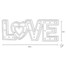 Globo 29976 - LED stolná lampa LOVE 24xLED/0,06W/3xAA topoľ