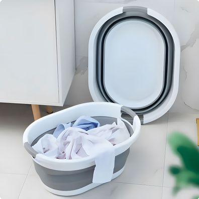 ModernHome Skladací kôš na prádlo a bielizeň 20 L - šedý
