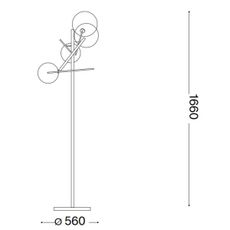 Ideal Lux - LED Stojacia lampa EQUINOXE 4xG4/2W/230V mosadz/číra