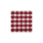 Červený ľanový okrúhly koberec pod stromček ø 125 cm Red Gingham – Linen Tales
