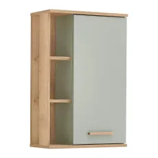 Zelená závesná kúpeľňová skrinka v dekore duba 51x75 cm Set 963 - Pelipal