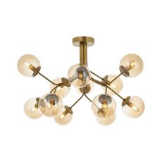 Prisadený luster VARANA 12xE14/40W/230V bronzový