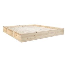 Dvojlôžková posteľ z borovicového dreva s roštom 180x200 cm Ziggy – Karup Design