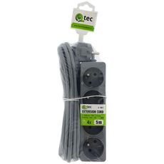 Predlžovací kábel Q-403f 4x z/u 5m grey
