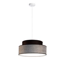 Luster na lanku GRACE 1xE27/60W/230V pr. 40 cm čierna/šedá