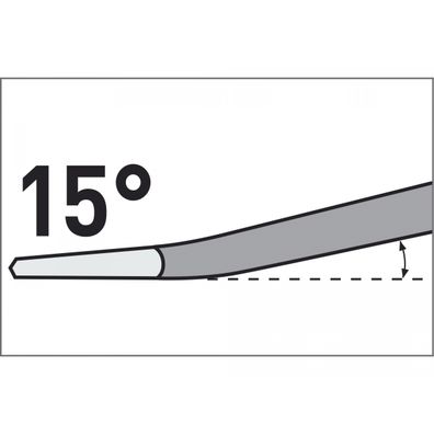 Plochý sekáč SDS PLUS 15°, 250x14 mm, šírka čepele 60 mm