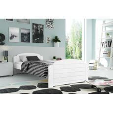 Interbeds Jednolôžková posteľ Lili pre teenagerov 200x90 s matracom a rámom - biela