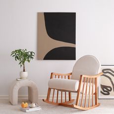 Elegantné hojdacie kreslo Harmonia Lux zo 100% bukového dreva - biela