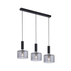 Jupiter 1860 - VA3 - Luster na lanku VANES 3xE27/60W/230V strieborná/čierna