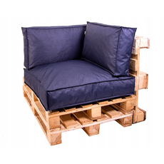 Golden Garden Paletové sedenie Golden Garden GG72/1 - podsedák a vankúš 80cm x 80cm x 15cm penový granulát Tmavo modré 1