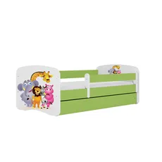 Kocot kids Detská posteľ Babydreams ZOO zelená, varianta 80x160, bez šuplíků, s matrací
