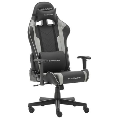 Dxracer HERNÁ STOLIČKA, kožený vzhľad, sivá, čierna