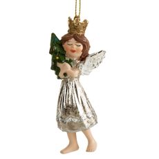 VIANOČNÁ DEKORÁCIA SADA 4KS ANGEL 9 CM VIACFAREBNÁ