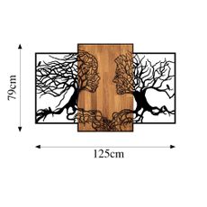 Doplnok na stenu s motívom Tree Love z masívneho dreva