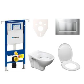 Cenovo zvýhodnený závesný WC set Geberit do ľahkých stien / predstenová montáž + WC S-Line S-line Pro 111.355.00.5ND7