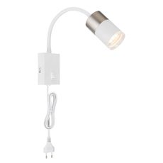 Globo 57851W - Nástenné bodové svietidlo BRISBON 1xGU10/25W/230V biela/chróm
