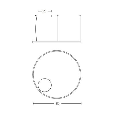 Zambelis 22240 - LED Stmievateľný luster na lanku LED/57W/230V 3000K zlatá