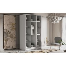 Šatníková skriňa CAMON 150 cm - béžová/zlaté úchytky
