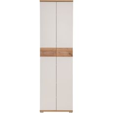 Biela prírodná šatníková skriňa v dekore duba 59x199 cm Topix – Germania