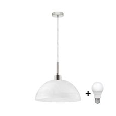 LED Luster na lanku 1xE27/60W/230V biela
