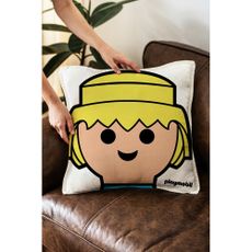 Detský vankúšik s prímesou ľanu – Playmobil