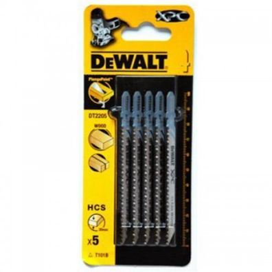 Pílový list na drevo a plast do 30 mm čistý rez pre priamočiare píly 100 mm 5 ks DeWALT DT2205