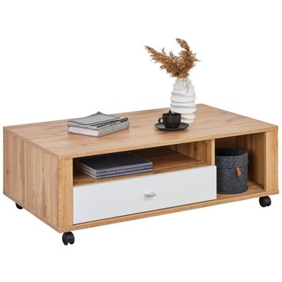 Ti'me KONFERENČNÝ STOLÍK, biela, farba duba, kompozitné drevo, 110/65/41 cm