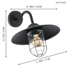 Eglo 94792 - Vonkajšie svietidlo MELGOA 1xE27/60W/230V IP44