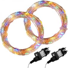 Vianočná LED reťaz 100 LED farebných | 2 kusy